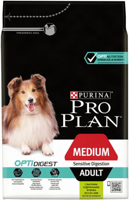 PRO PLAN сухой для собак ср.пород Ягненок 3 кг