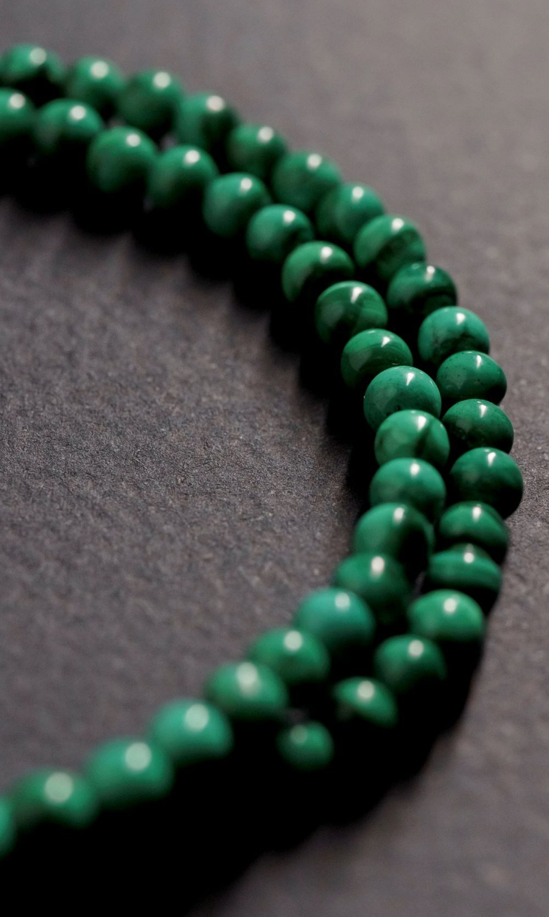 ХХХ Браслет "Memo about Balance" двойной из природного малахита