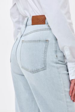 Джинсы Wide Leg голубого цвета