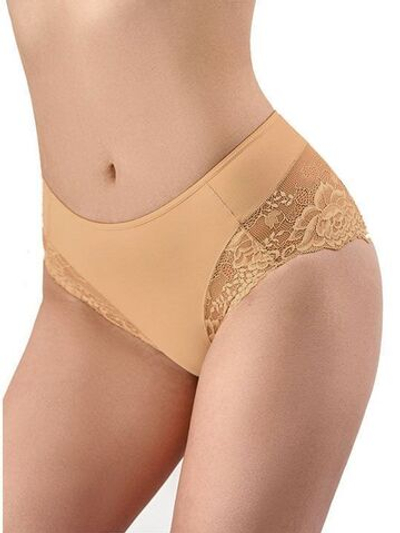Трусы-слип с завышенной линией талии Greta (Размер: M) (Цвет: карамель (темно-бежевый))