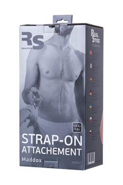Насадка для страпона RealStick Strap-On Maddox, телесный, 15,4 см