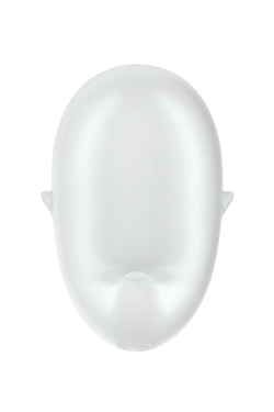 Вакуум-волновой стимулятор клитора с вибрацией Satisfyer Cutie Ghost, силикон, белый, 9,1 см