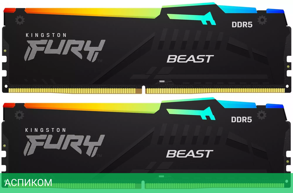 Оперативная память Kingston Fury Beast RGB 2x16GB DDR5 (KF560C30BBAK2-32)