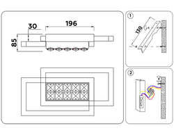 Ambrella Настенно-потолочный светодиодный светильник Ice FA107