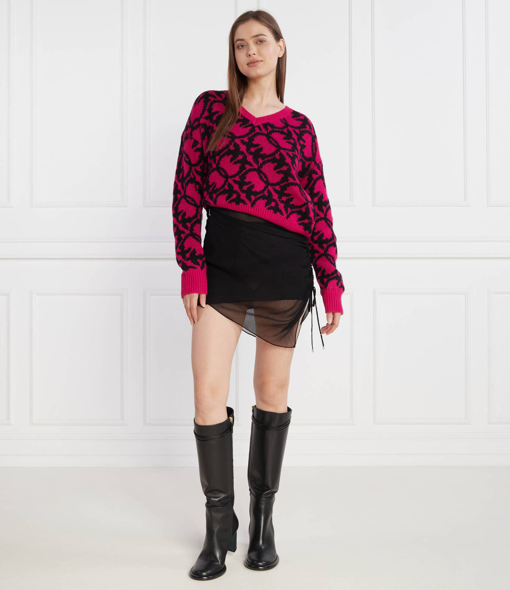 Хлопковый свитер Pinko - фуксия(101575 A11F)