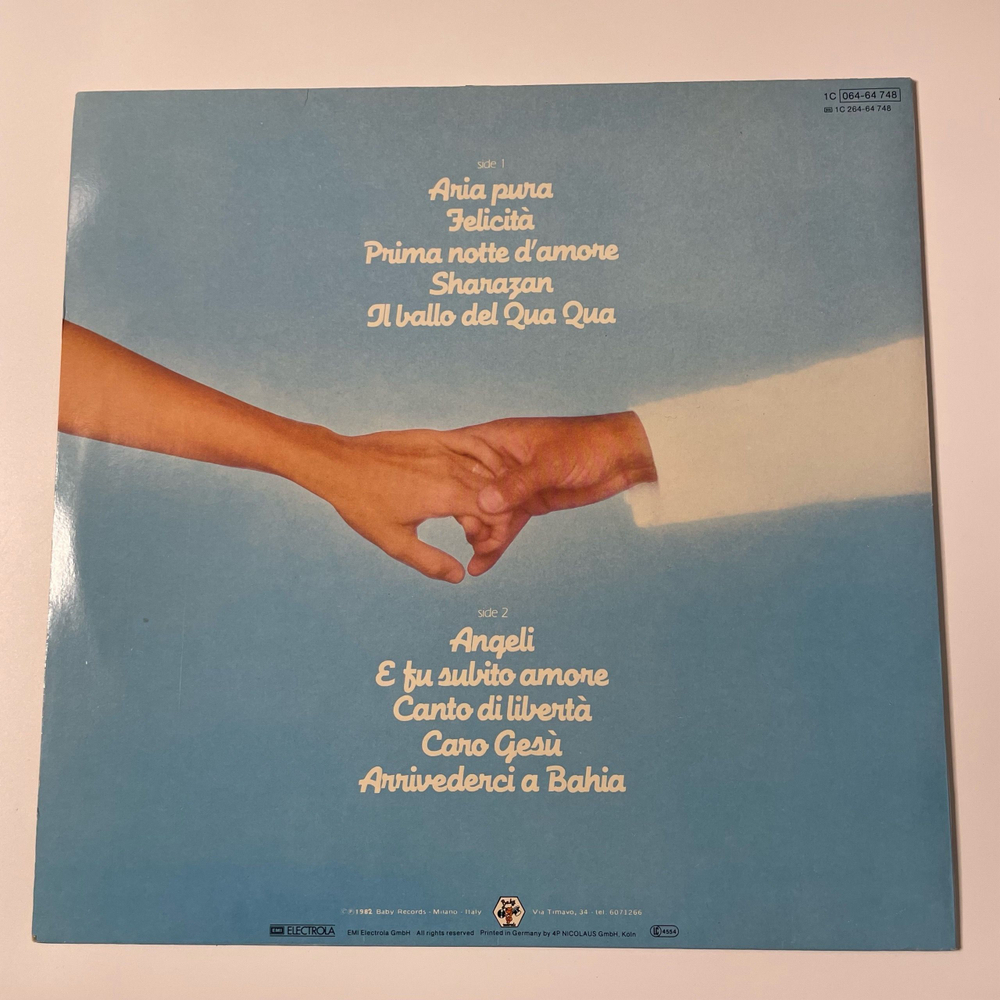 Винтажная виниловая пластинка LP Al Bano and Romina Power Felicita (Германия 1982)