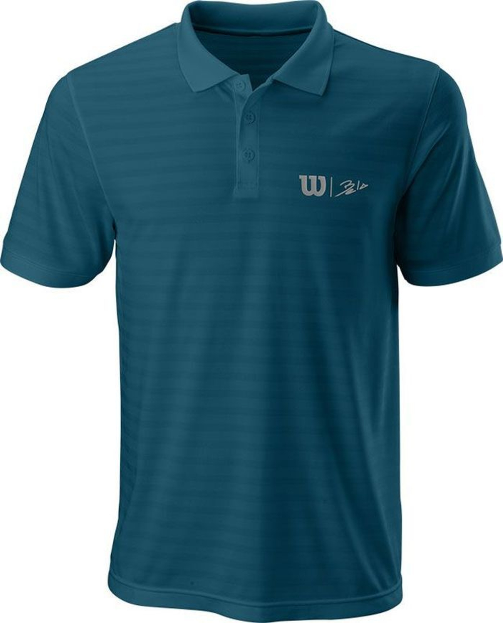 Мужское теннисное поло Wilson Bela Stripe Polo II - blue coral