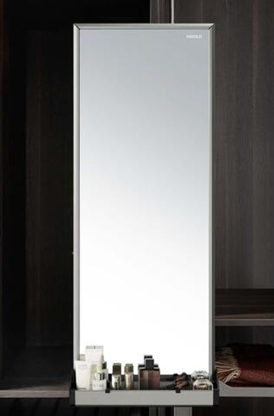 Выдвижное поворотное зеркало с полкой СЕРИЯ A