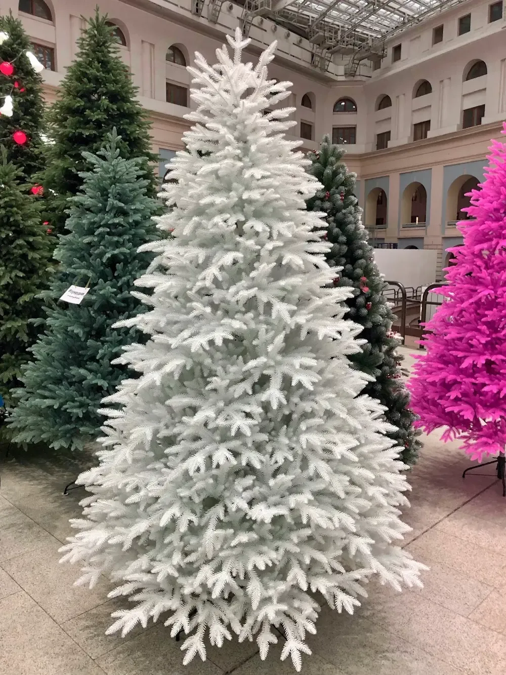 искусственная литая елка "Изумрудная Белая"