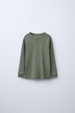 ZARA ПИЖАМА ИЗ СМЕСОВОЙ МЕРИНОСОВОЙ ШЕРСТИ, ЗЕЛЕНЫЙ