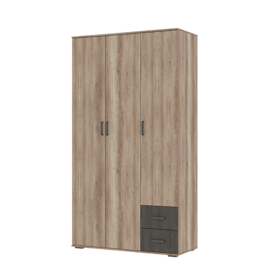 НЕЛЬСОН ШК 01 ШкафФасад ЖЕЛЕЗНЫЙ КАМЕНЬ/Корпус ДУБ КАНЬОН