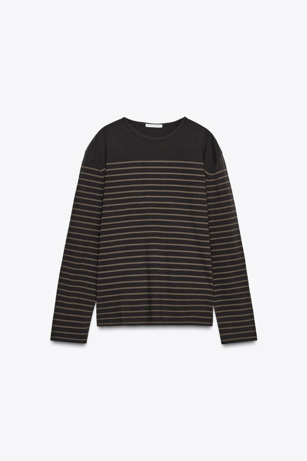 ZARA ФУТБОЛКА В ПОЛОСКУ С ДЛИННЫМИ РУКАВАМИ, ПОЛОСКИ