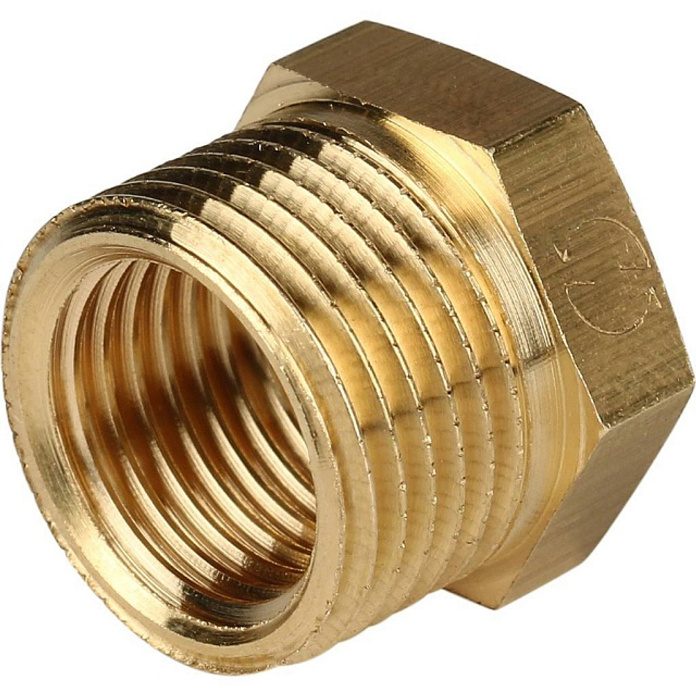 Футорка STOUT SFT 0028 - 3/8" x 1/4" (для стальных труб, латунь без покрытия)