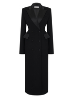 Пальто из джерси с атласом Monica, черный