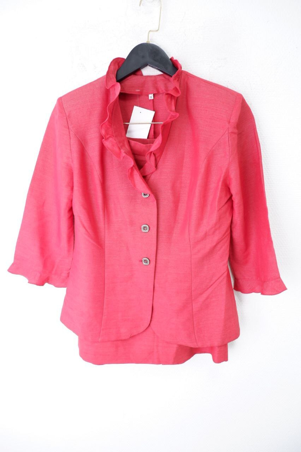 Костюм юбочный из хлопка и льна 44 размер