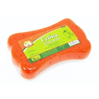 Губка д/тела Умничка Бантик с проф.массаж.слоем