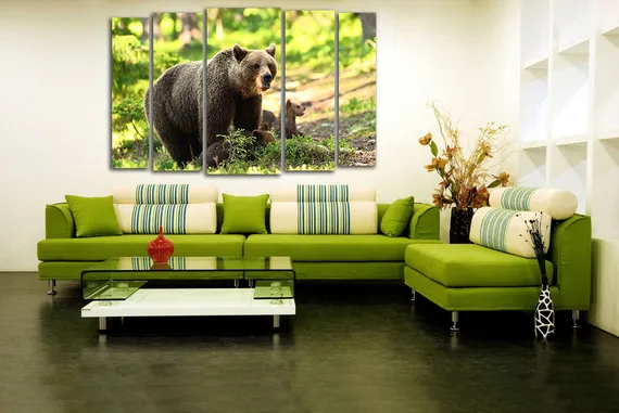 Модульная картина "Лесной медведь"