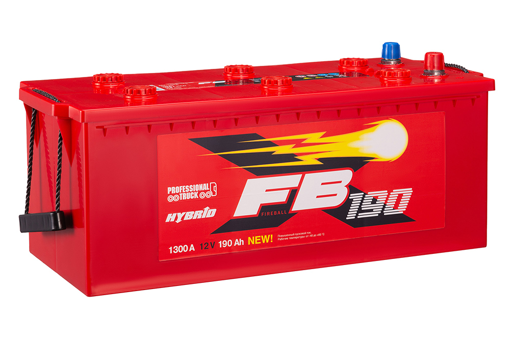 Аккумулятор 6СТ-190 А.ч., п.п.,(4) L+, FB (конус)