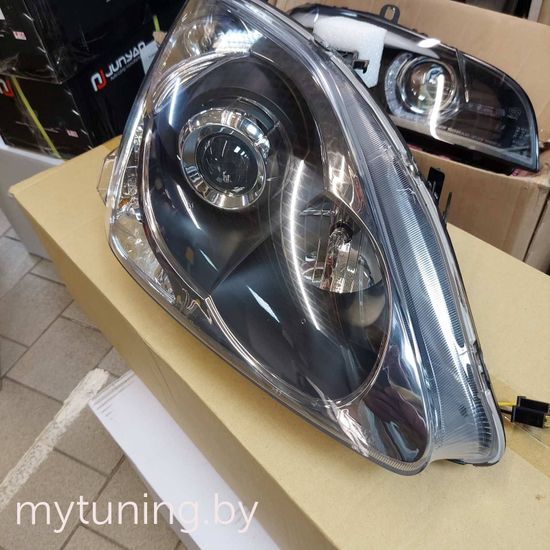 Передние фары Honda Civic 7 black