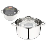 Кастрюля Mediano, объем 5,8 л, диа 24 см, из нерж стали с крышкой, ручки из нерж стали, ка