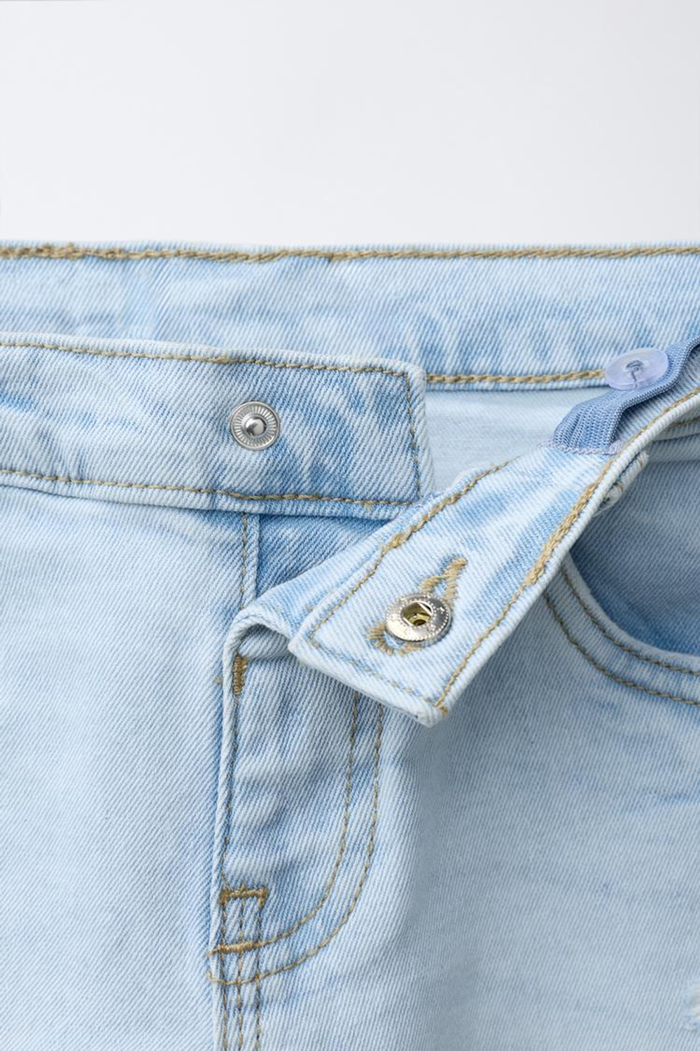 ZARA ДЖИНСЫ COMFORT ПРЯМОГО КРОЯ, ГОЛУБОЙ