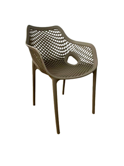 "Беллини" стул пластиковый, цвет бежево-коричневый