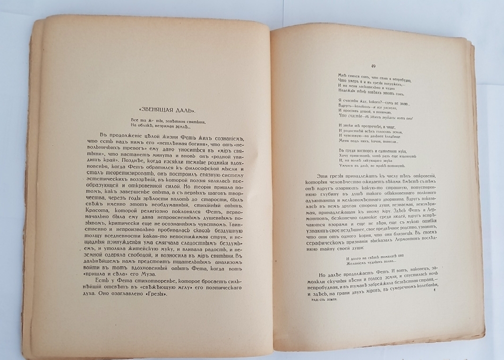 "Радость земли. Исследование лирики Фета". Д. Дарский. 1916г. - антикварное издание