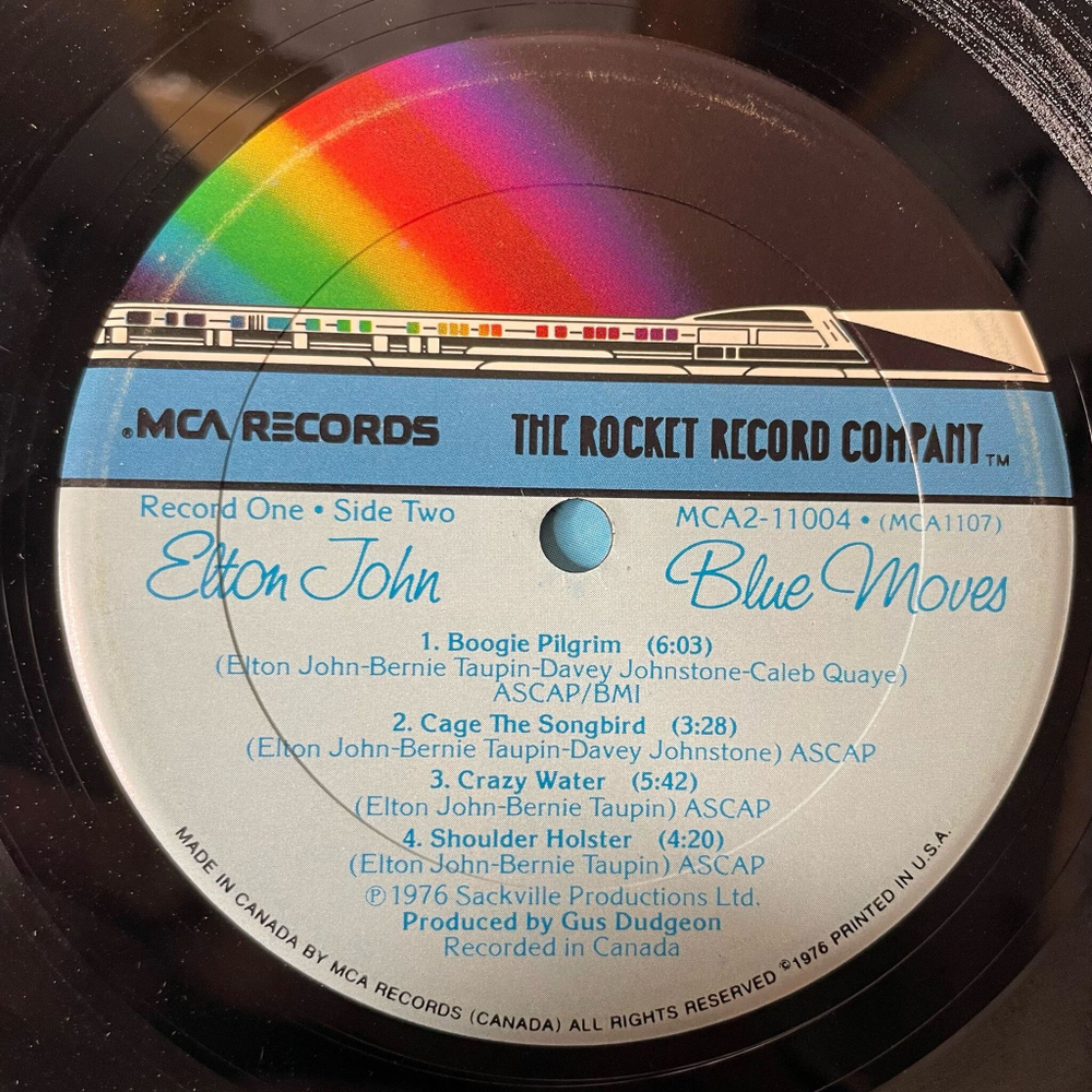 Винтажная виниловая пластинка LP Elton John Blue Moves (USA 1976)
