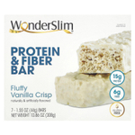 WonderSlim, протеиновый батончик с клетчаткой, мягкий и хрустящий с ванилью, 7 шт. по 44 г (1,55 унции)