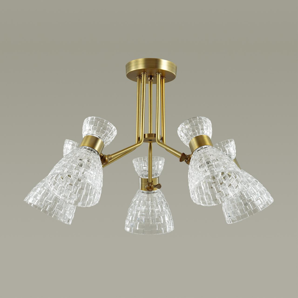 3704/5C COMFI LN26 110 античная бронза Люстра потолочная E14 5*40W 220V JACKIE
