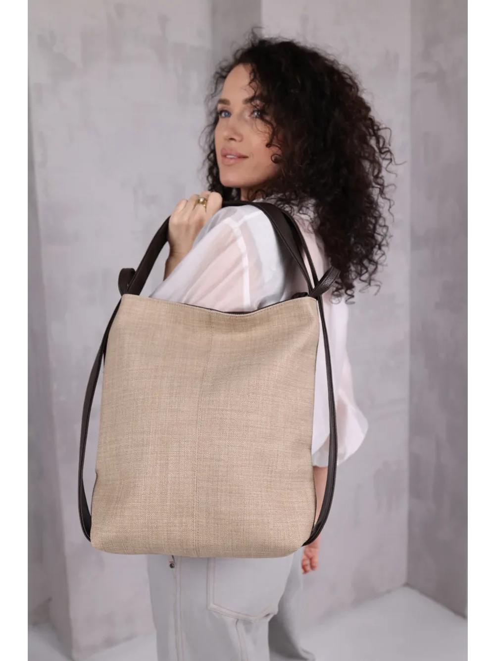 Сумка рюкзак через плечо большая трансформер