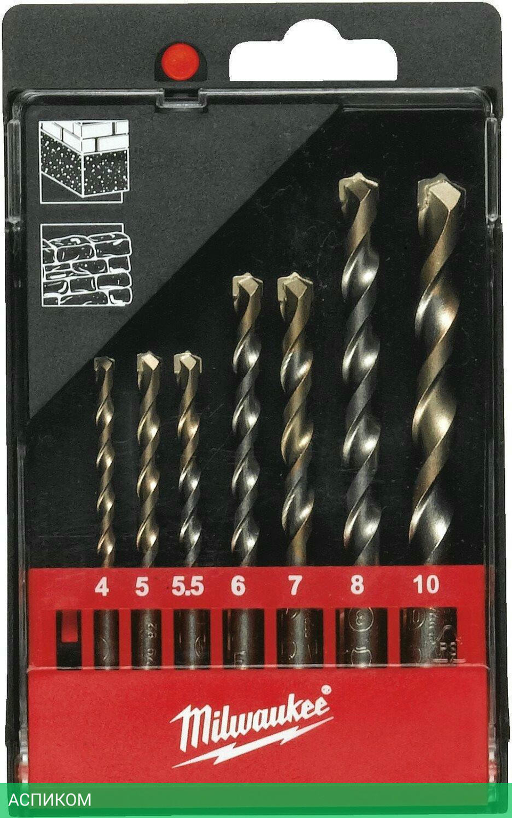 Набор сверл Milwaukee DIN 8039 8шт (4932480158)