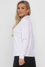 Лонгслив с воротничком Ритм жизни (белый) Б14407-6М LT Collection