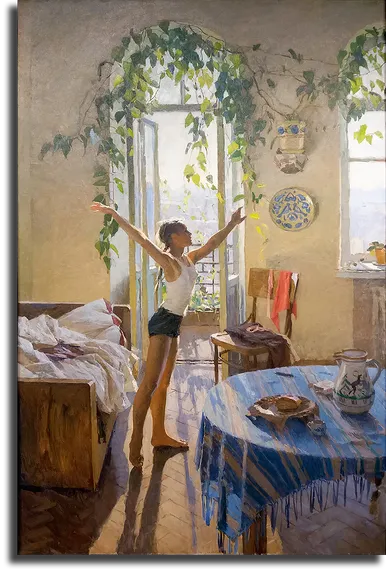 Репродукция "Татьяна Яблонская - Утро"