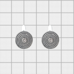 "Фивы" серьги в серебряном покрытии из коллекции "Радиус" от Jenavi  с английским замком