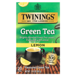 Twinings, Ароматизированный зеленый чай, лимон, 20 чайных пакетиков, 40 г (1,41 унции)