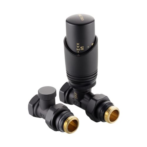 Комплект терморегулирующего оборудования Valtec 1/2" прямой (VT.046.BR.04) чёрный