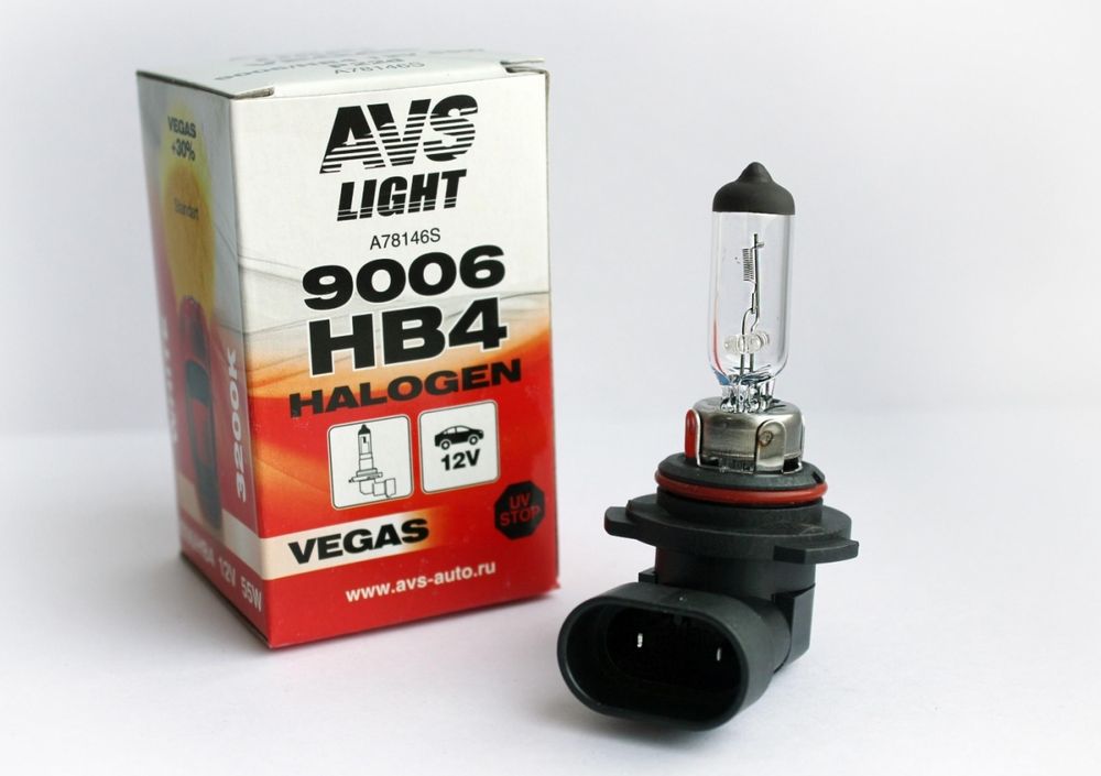 ЛАМПА ГАЛОГЕННАЯ AVS VEGAS HB4/9006.12V.55W.1ШТ A78146S