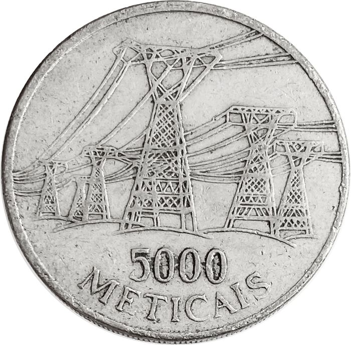 5 000 метикалов 1998 Мозамбик