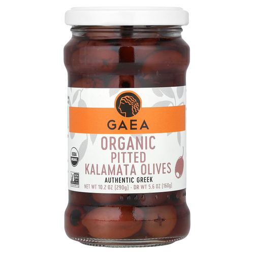 Gaea, органические оливки Каламата без косточек, 290 г (10,2 унции)
