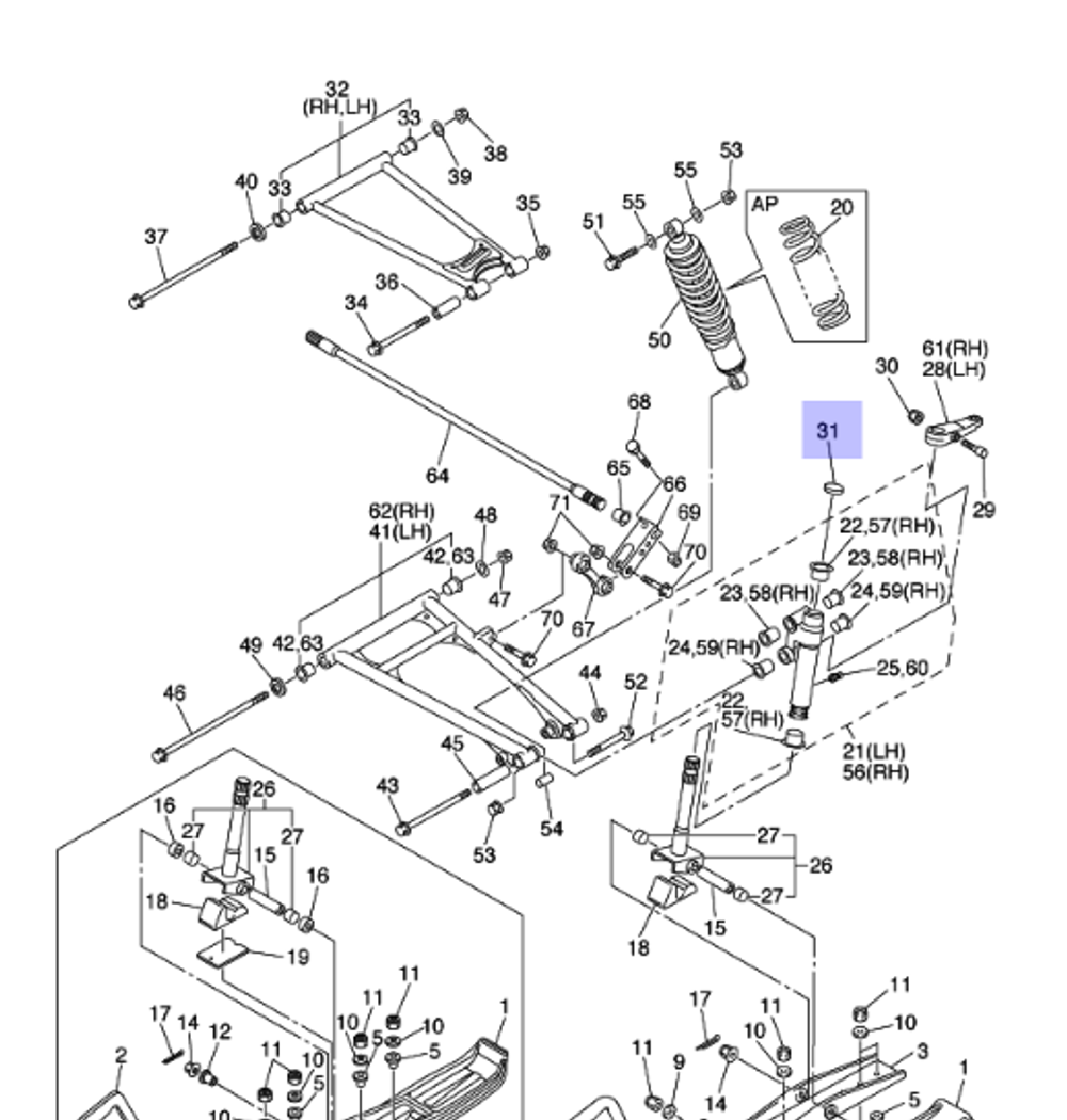 Крышка стойки Yamaha 3YK224724000