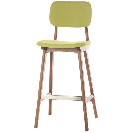 Барный стул Civil зеленая ткань