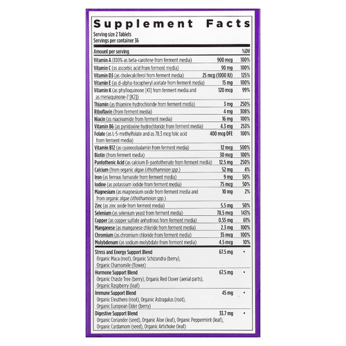 New Chapter, улучшенный мультивитаминный комплекс для женщин, 72 вегетарианские таблетки