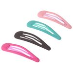 Заколки для волос НАБОР 8 шт., 5 см, клик-клак, soft touch, разные цвета, MONTE VITA, 457092