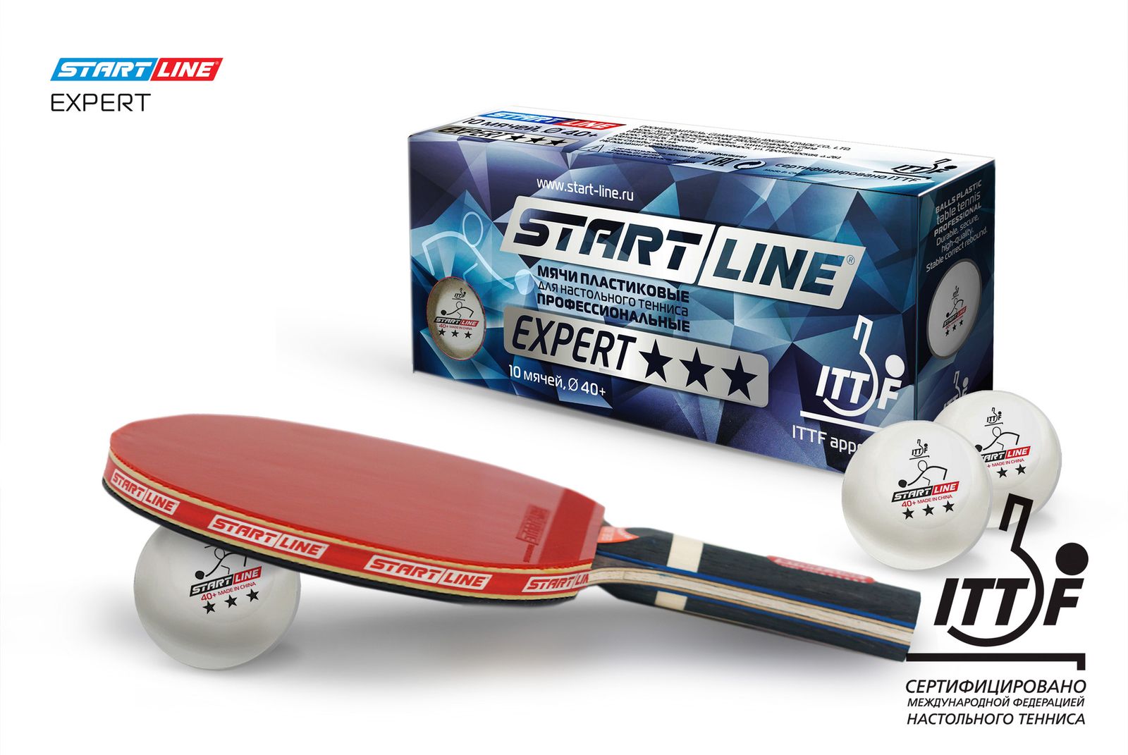 Мячи Start line EXPERT V40+ 3* (ITTF) (10 шт) фото №7