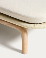 Шезлонг Alipa из массива акации и веревки цвета экрю