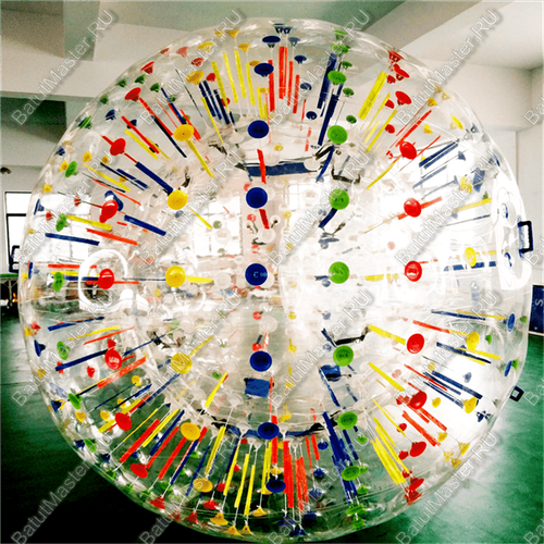 Светящийся зорб "Магический шар" ТПУ, усиленные сиденья, диаметр 2.5 м