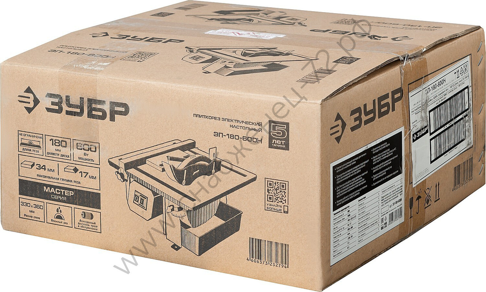 ЗУБР d 180 мм, 600 Вт, настольный электрический плиткорез (ЭП-180-600Н)