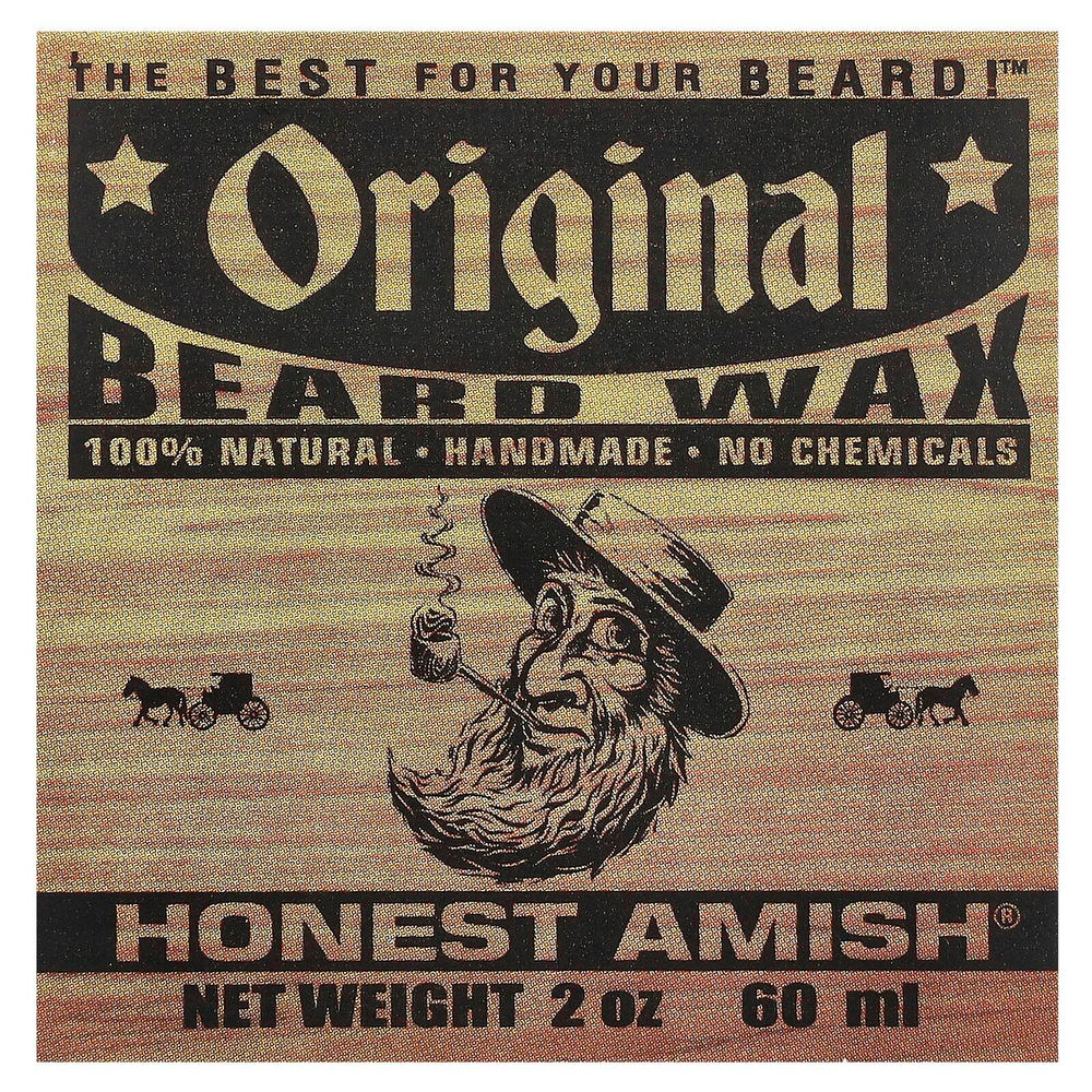 Honest Amish, Оригинальный воск для бороды, 60 мл (2 унции)