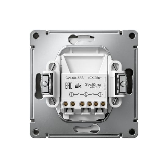 Выключатель 2-кл. ArtGallery (сх. 5а) 10AX с подсветкой быстрозажим. клем. механизм базальт SE GAL001453S